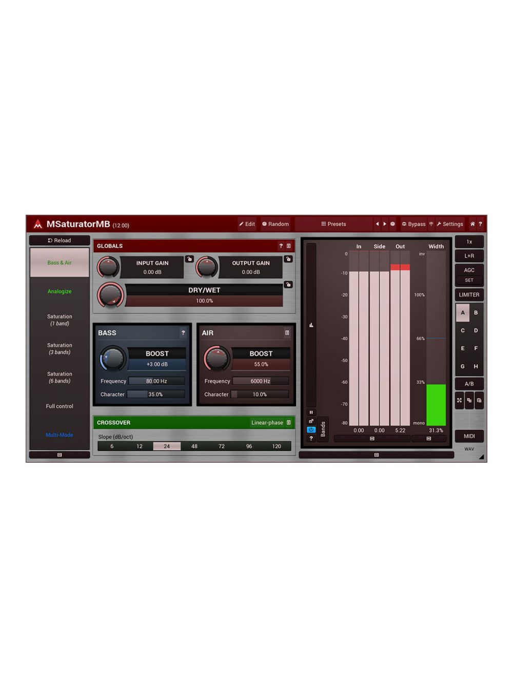 Melda MSaturatorMB Powerful Distortion & Harmonic Generator