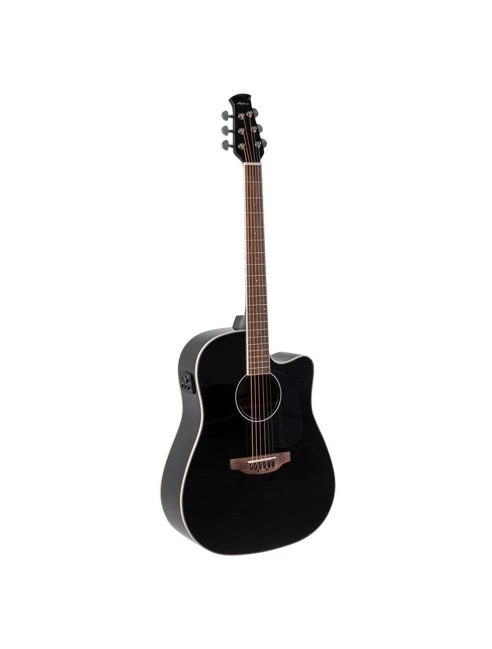 Ovation Applause AED96-5HG Classic Dreadnought A/E Guitar - Black Gloss Open Box