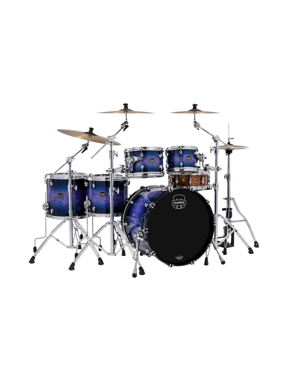 Mapex Saturn VI Studioease 5-Piece Shell Pack w/22" Kick - Cobalt Burst