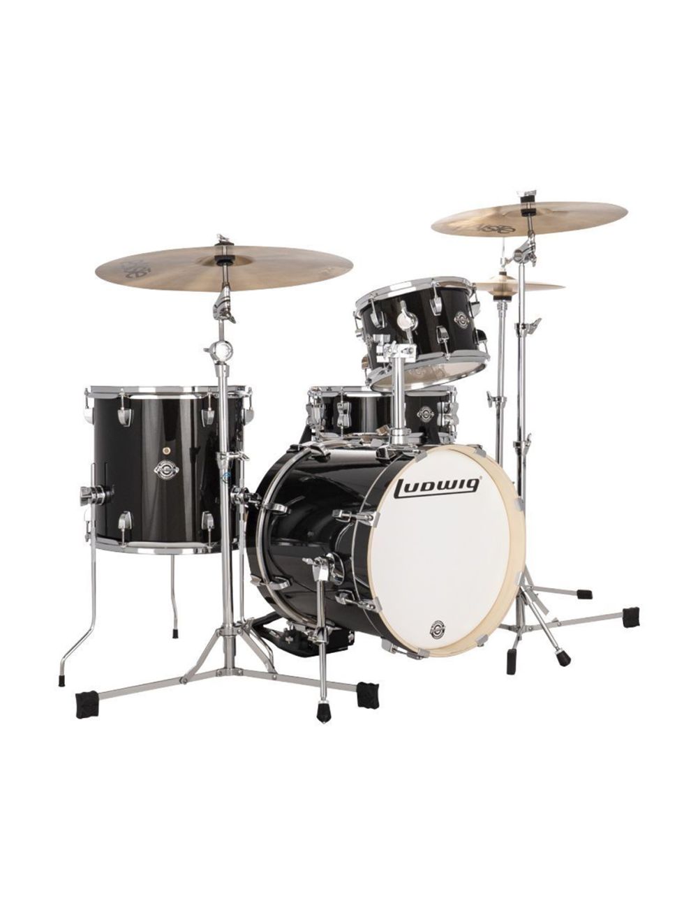 Ludwig Breakbeats by Questlove 4-Piece Shell Pack - Black Sparkle
