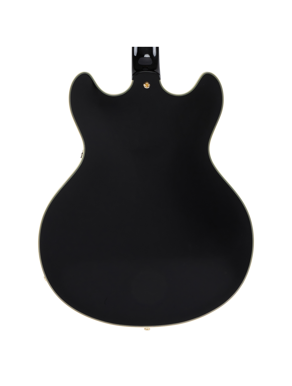 D'Angelico Excel DC Semi-Hollow w/Stop-Bar Tailpiece - Solid Black - Open Box