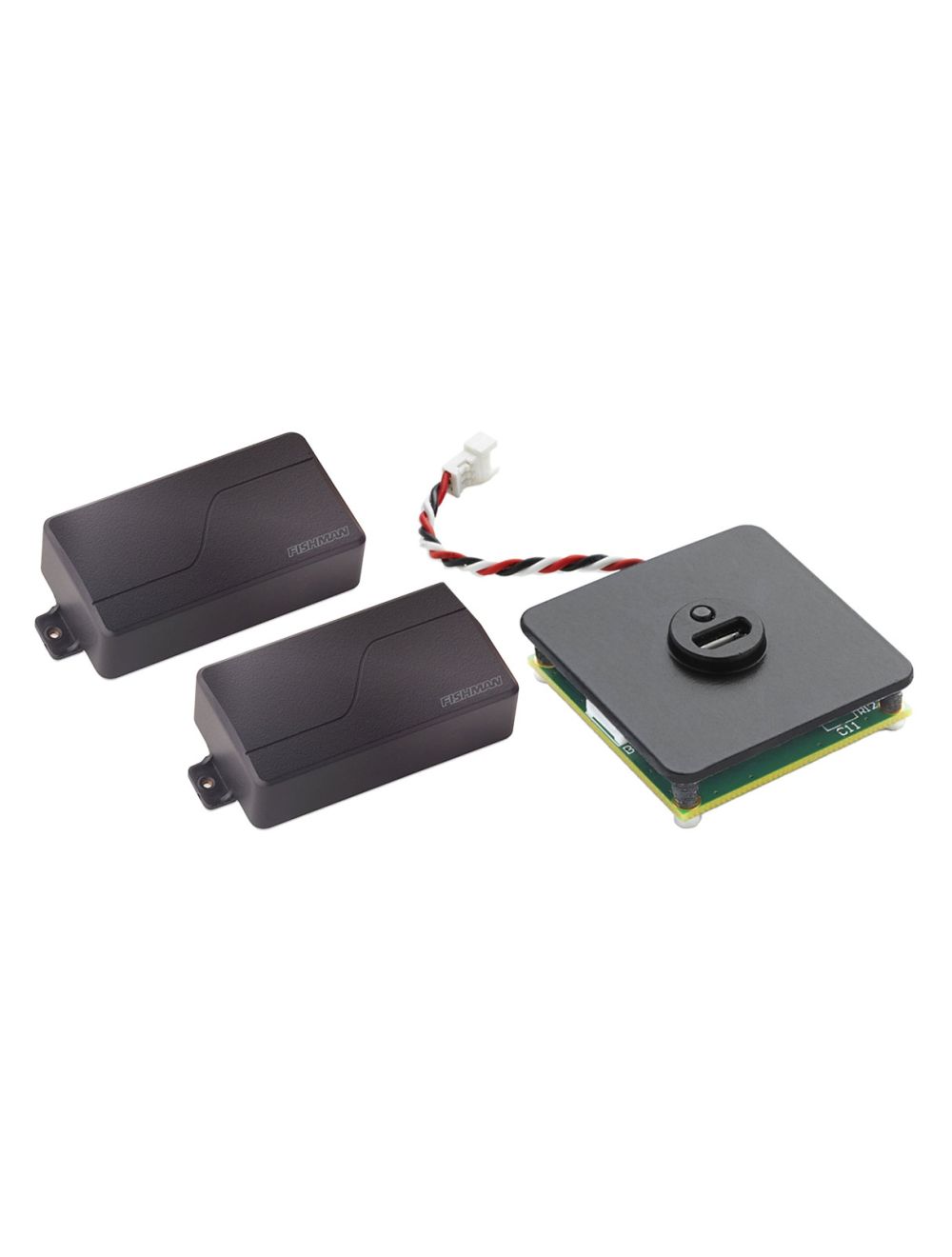 Fishman Fluence Modern Humbucker Set of 2 - Black Plastic + Rechargeable Battery Pack