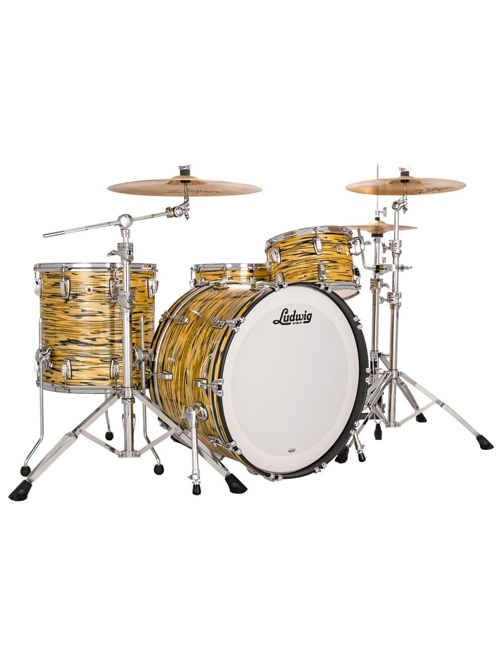 Ludwig Classic Maple Pro Beat 3-pc Shell Pack w/ 24" Kick - Lemon Oyster