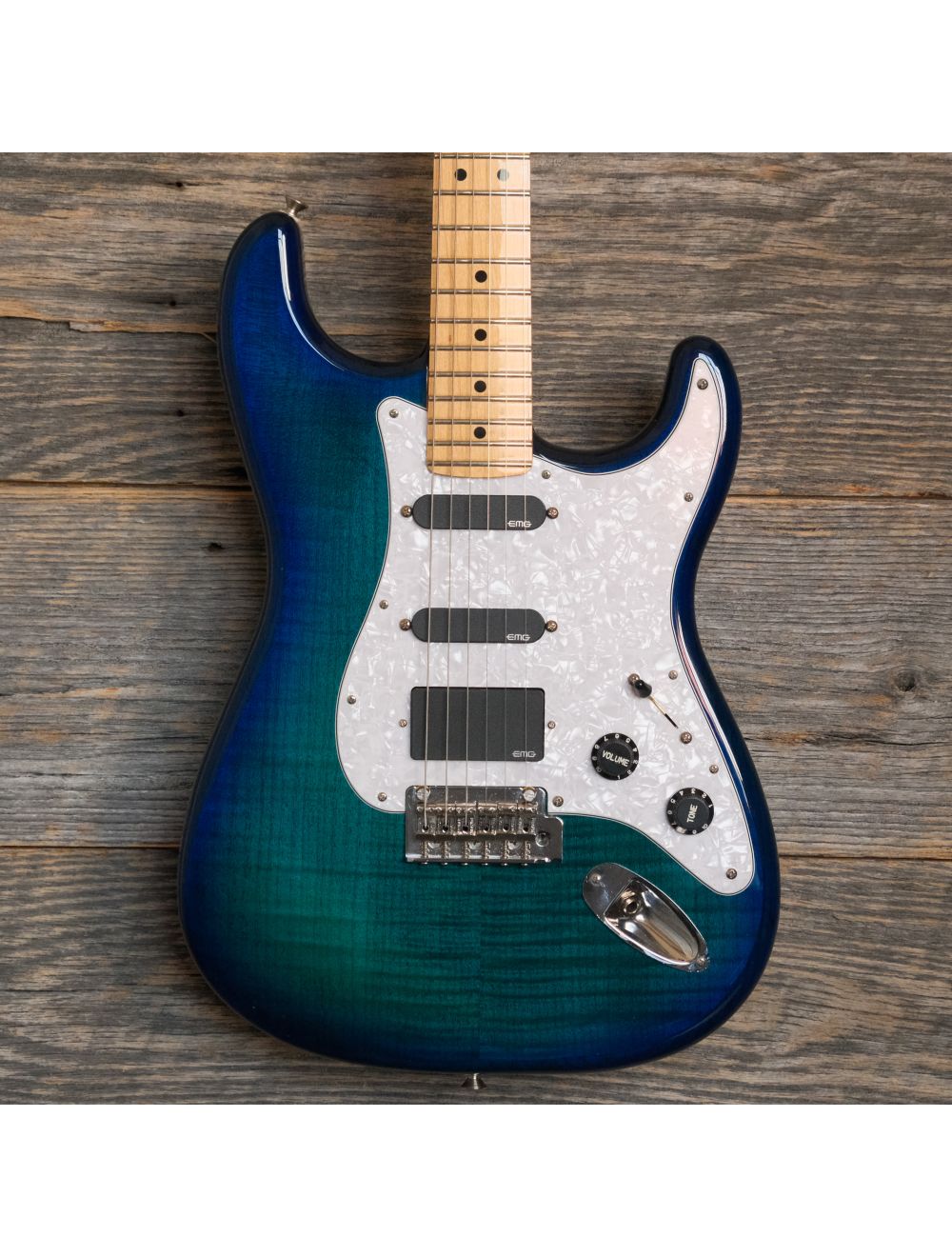 Used Fender Player Stratocaster Plus Top w/EMG Drop-In PG - Blue w/Bag