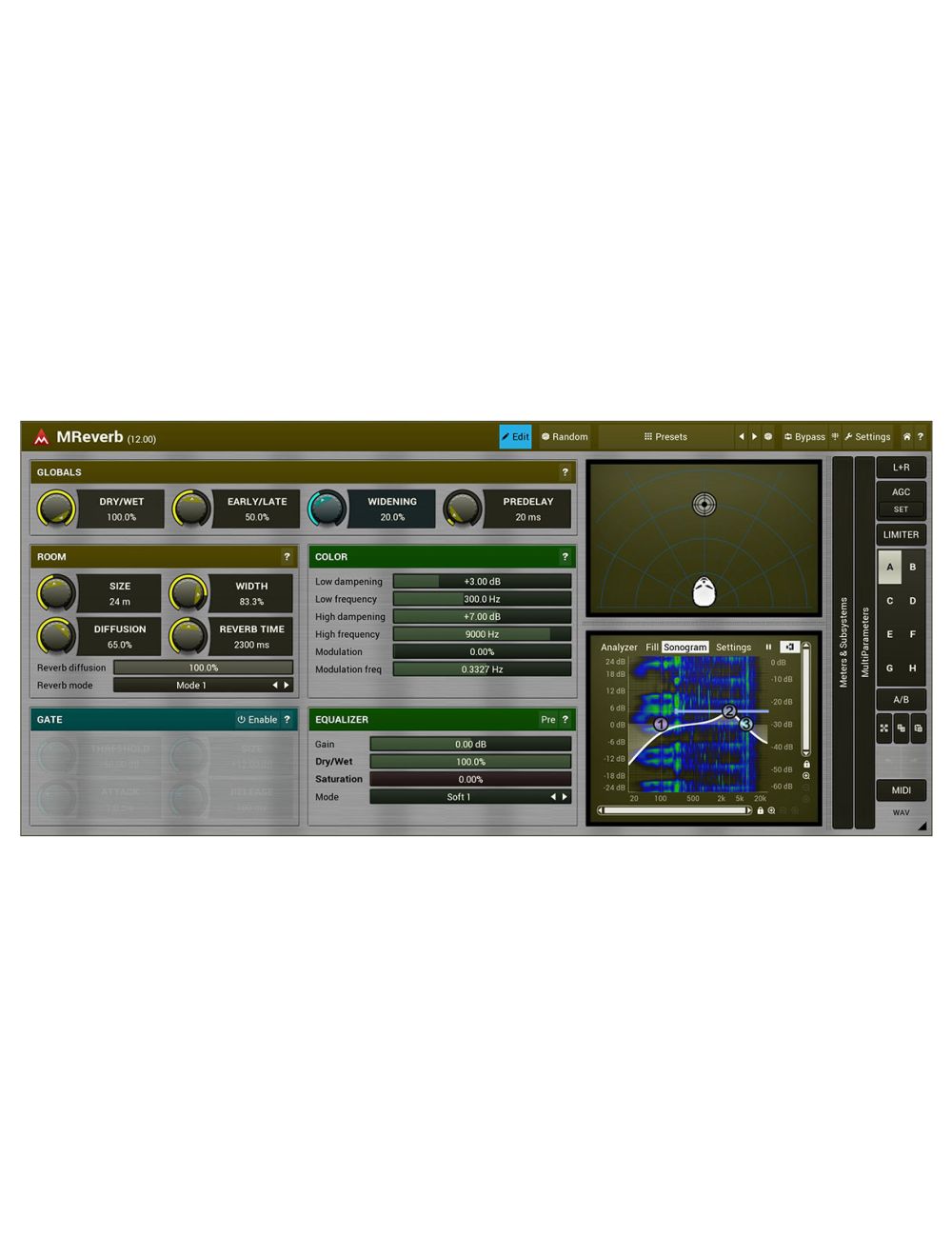 Melda MReverb with Spatial Positioning System