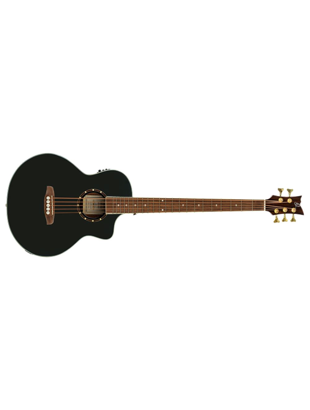 Ortega Guitars D8CE-5 Deep Series Medium Scale A/E Bass - Black
