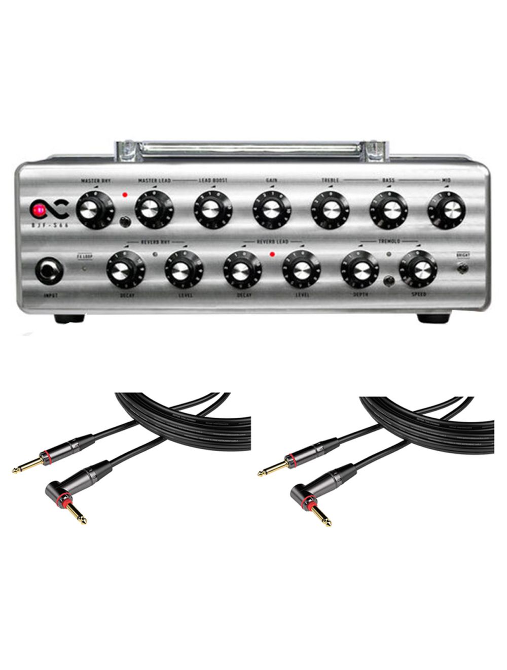 One Control BJF-S66-FS Watt Guitar Head + 2x Gator 20' RA Instrument Cable
