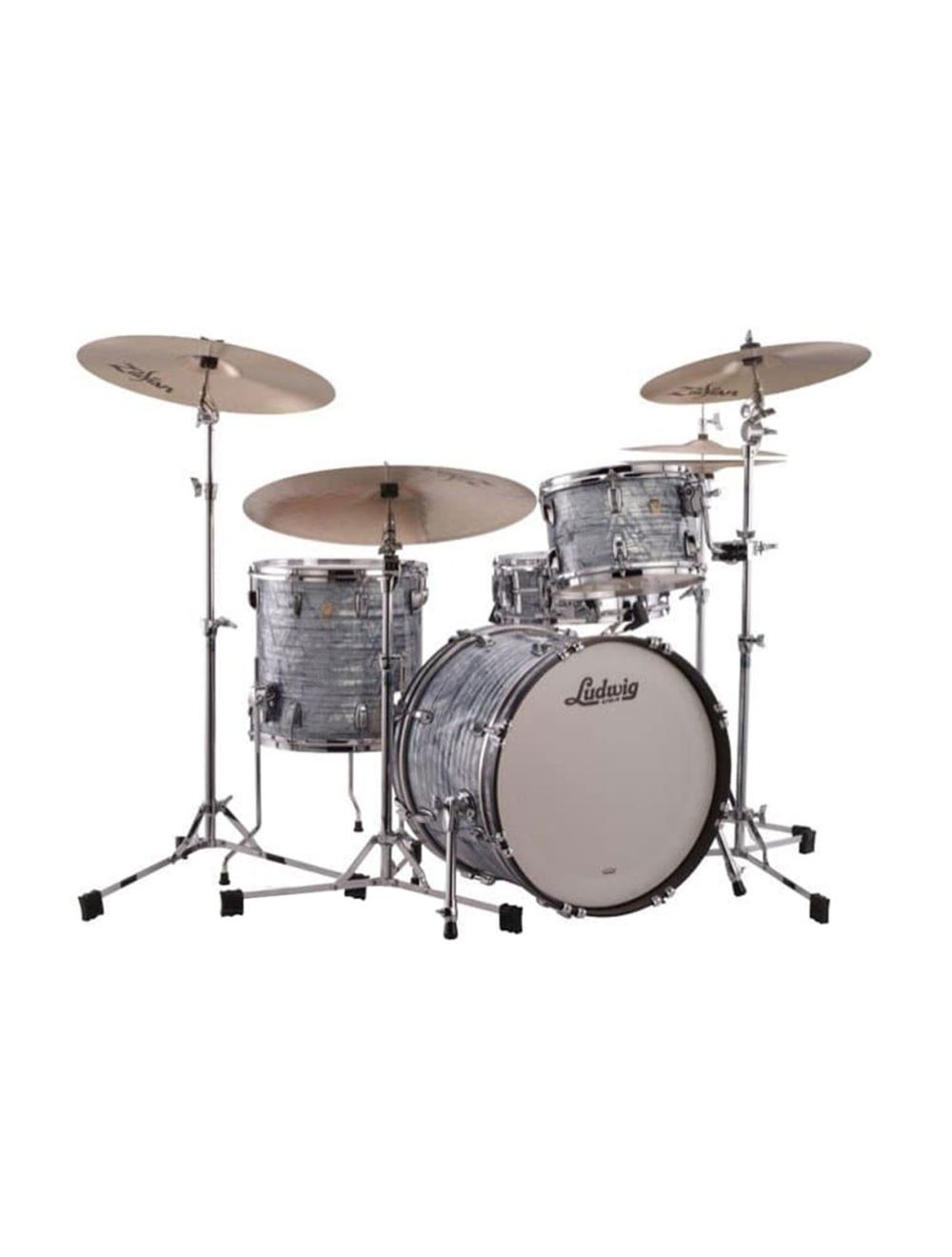 Ludwig Custom Maple Fab 3pc Shell Pack w/22" Kick - Sky Blue