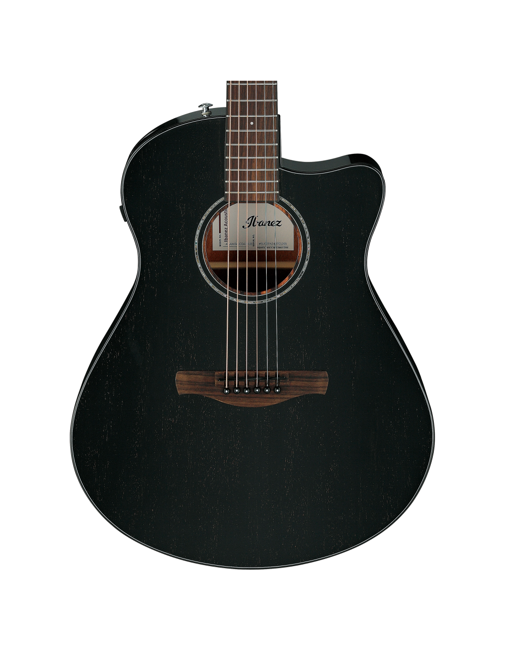 Used Ibanez AAM340CE Advanced Auditorium Cutaway A/E Guitar - Rustic Black