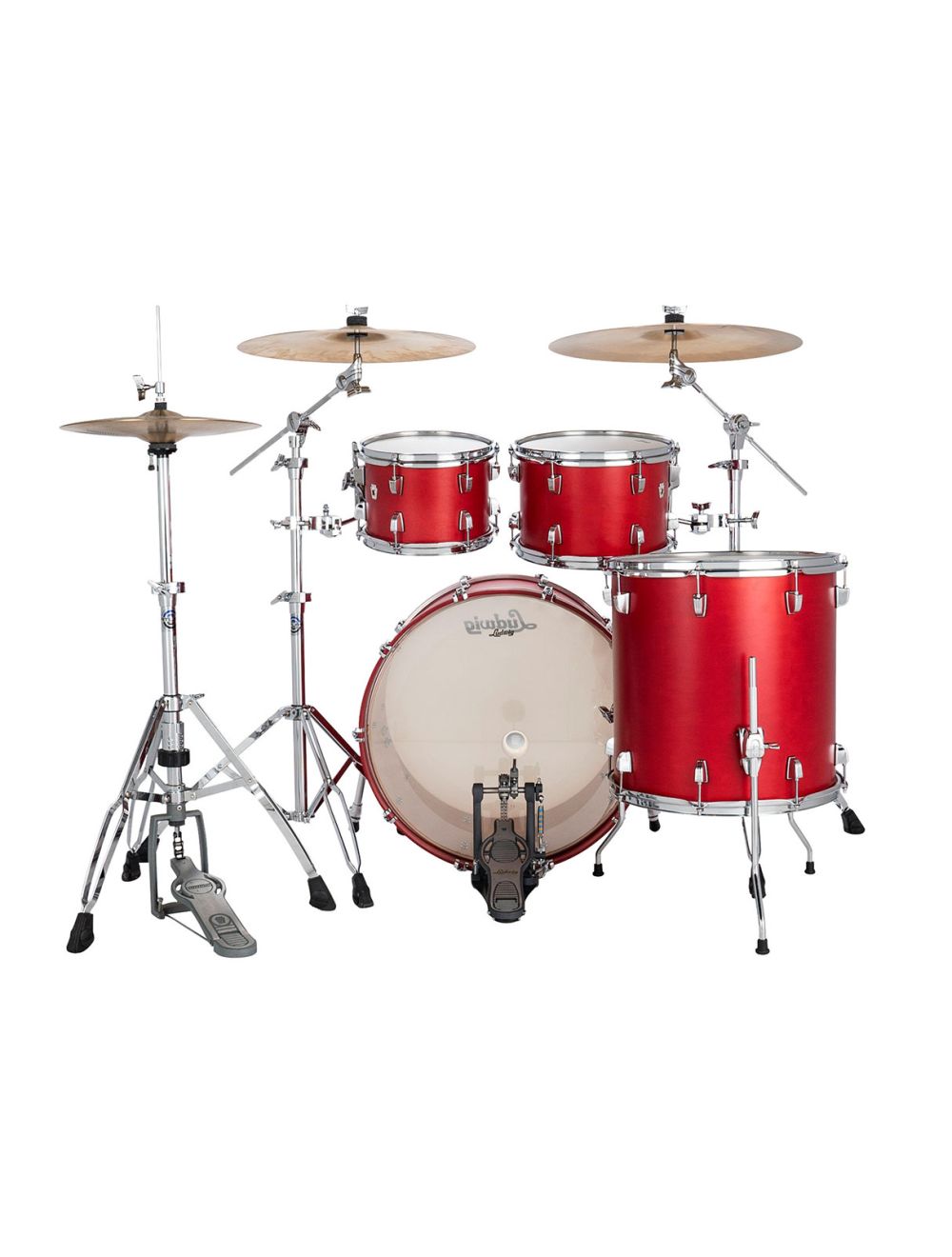 Ludwig Neusonic Mod 4-pc Shell Pack w/ 22" Kick - Diablo Red Stain