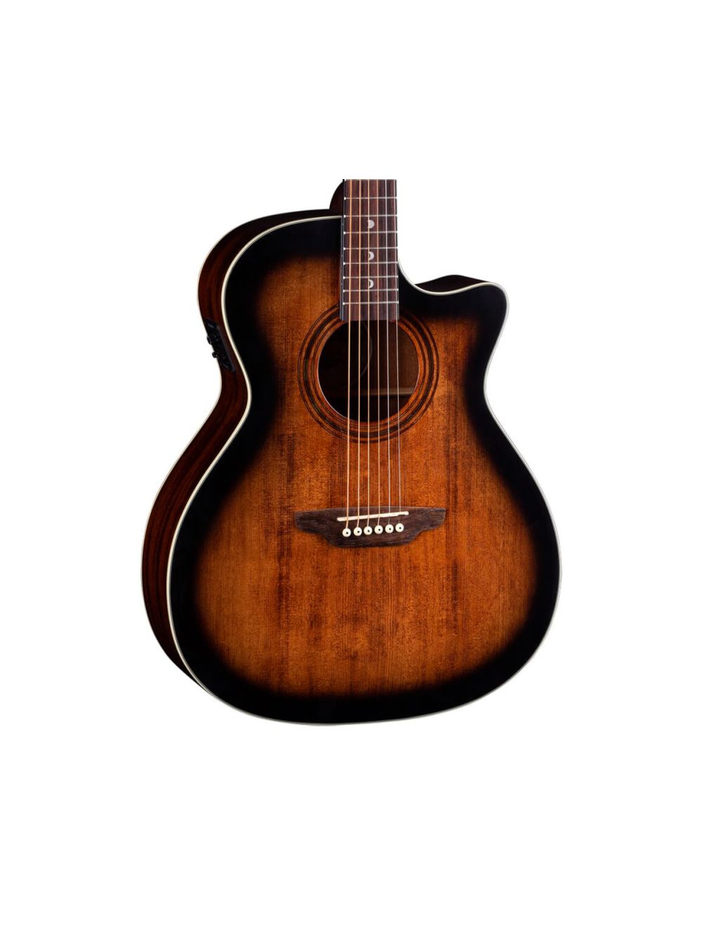 Luna Art Vintage Grand Auditorium Cutaway A/E Guitar