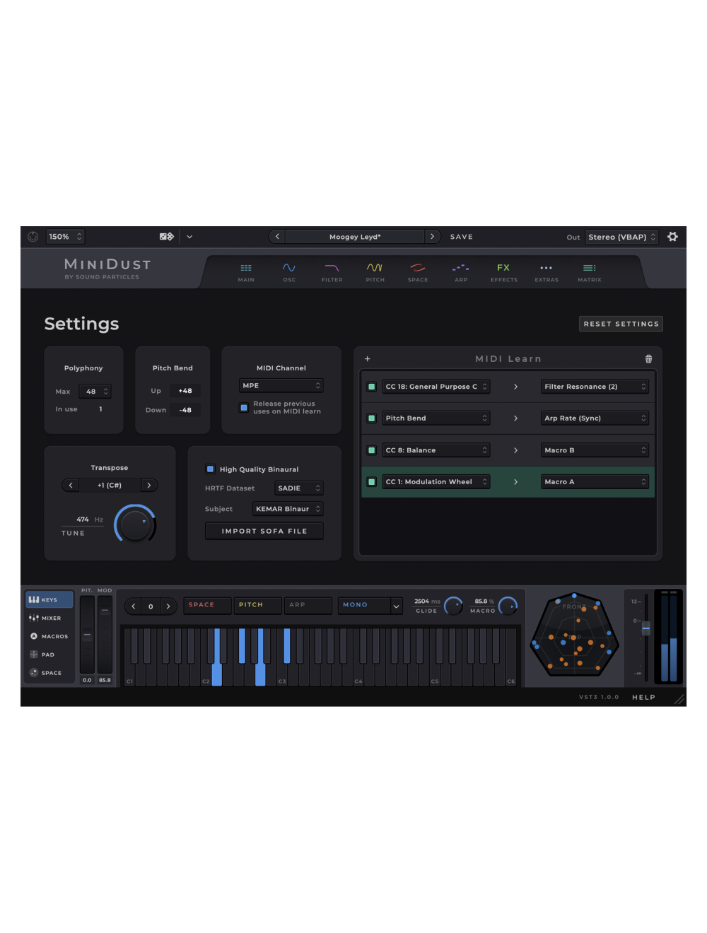 Sound Particles MiniDust EDU