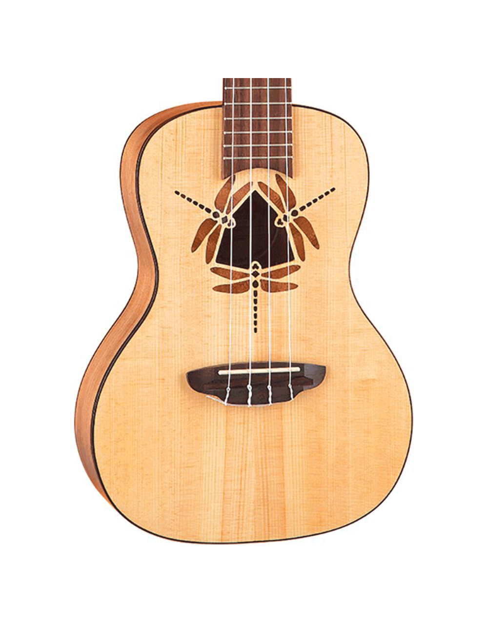 Luna Uke Dragonfly Solid Spruce Concert Ukulele w/Bag