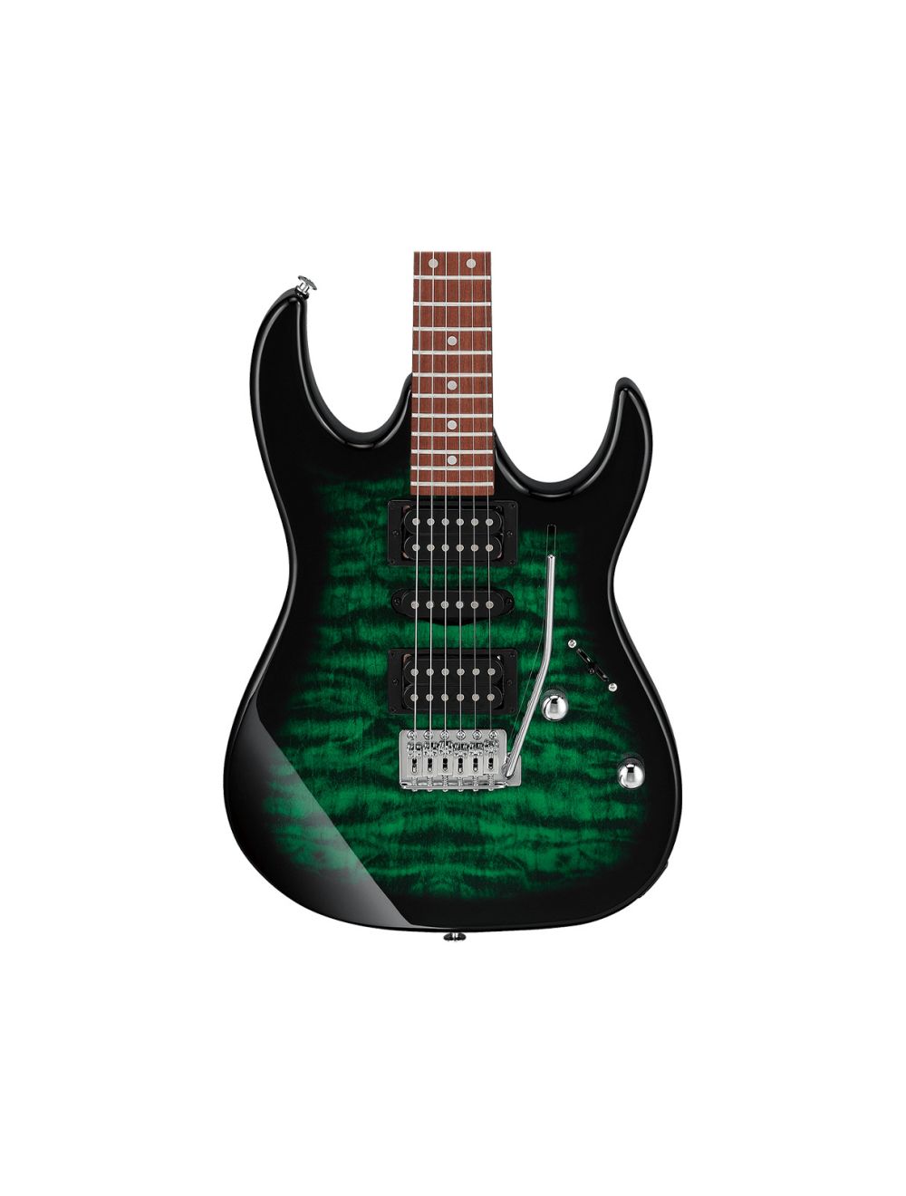 Ibanez GRX70QATEB GIO Electric Guitar - Transparent Green Burst