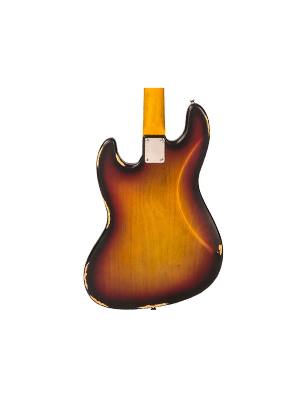 Vintage Icon Series V74 Distressed Fretless Bass - Sunset Sunburst