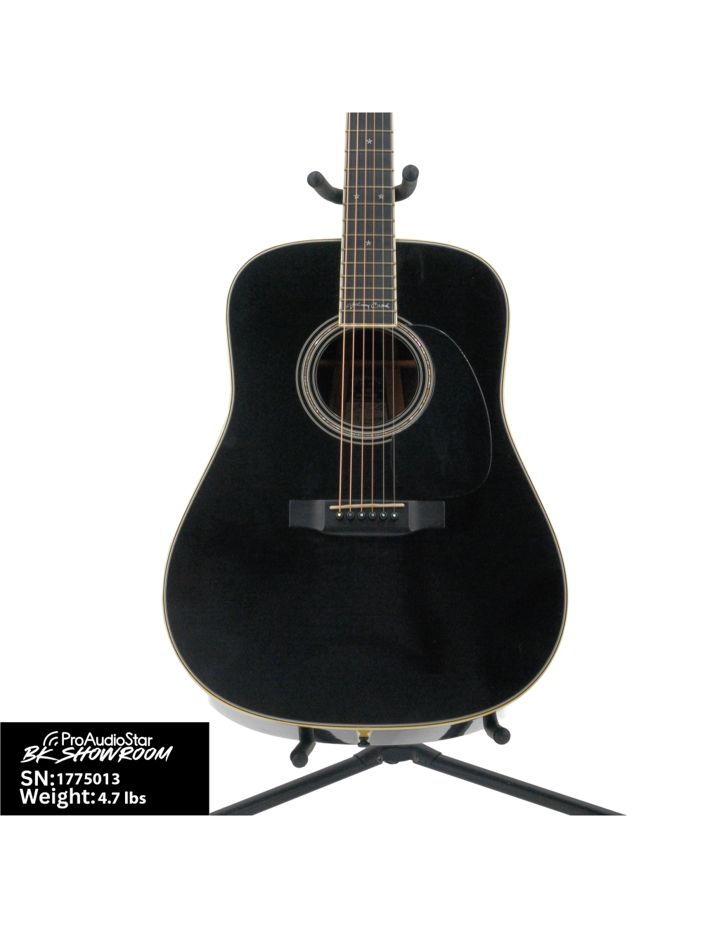 Used Martin D-35 Johnny Cash Signature Acoustic Guitar - Black w/OHSC
