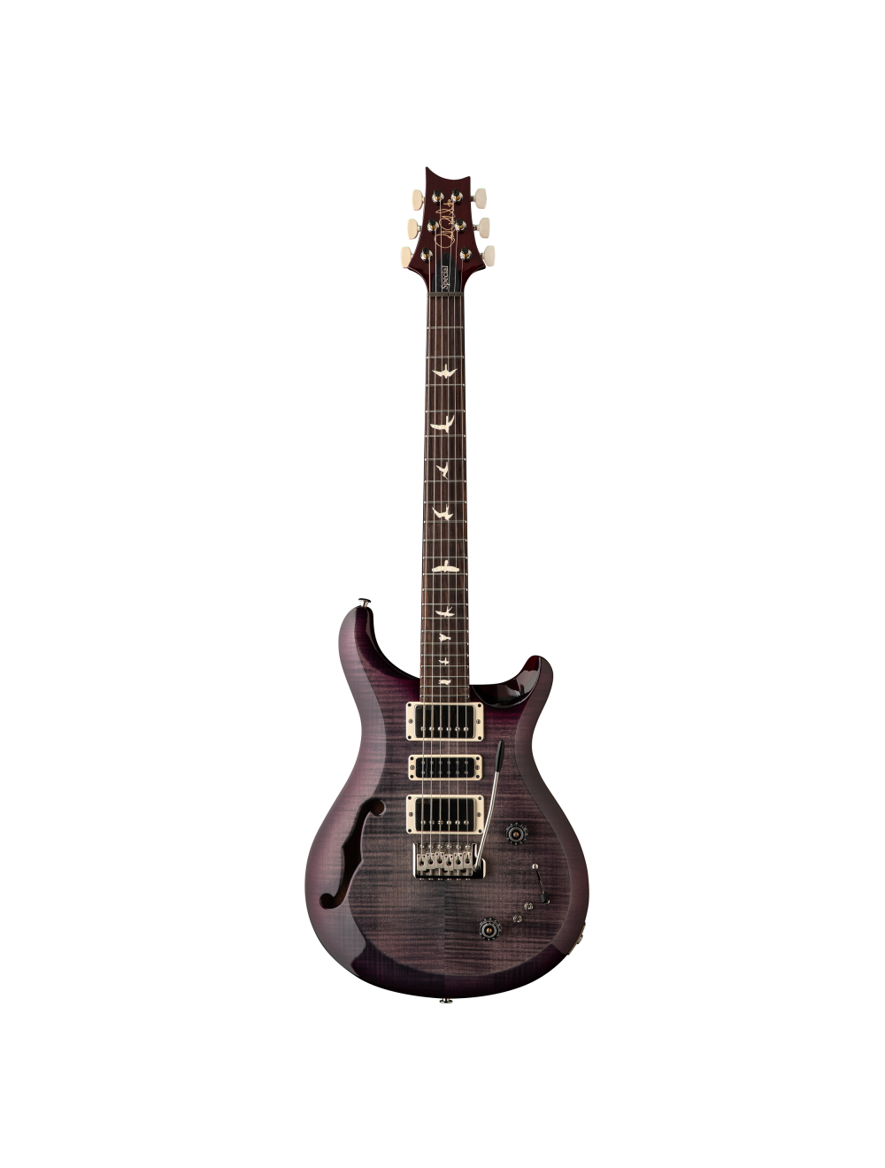 PRS S2 Special Semi-Hollow Guitar - Faded Gray Black Purple Burst - Open Box
