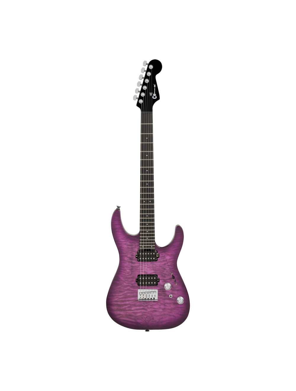Used Charvel Pro-Mod Plus Dinky DK24 HH HT E QM Electric Guitar Violet Radiance