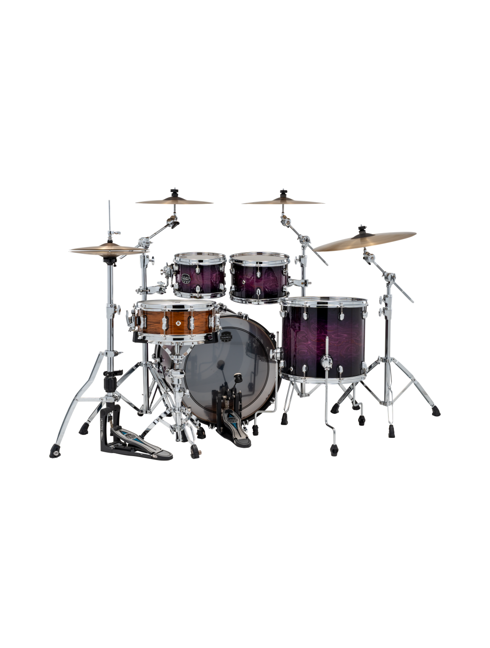 Mapex Saturn VI Rock 4-Piece Shell Pack w/22" Kick - Royal Purple Burst