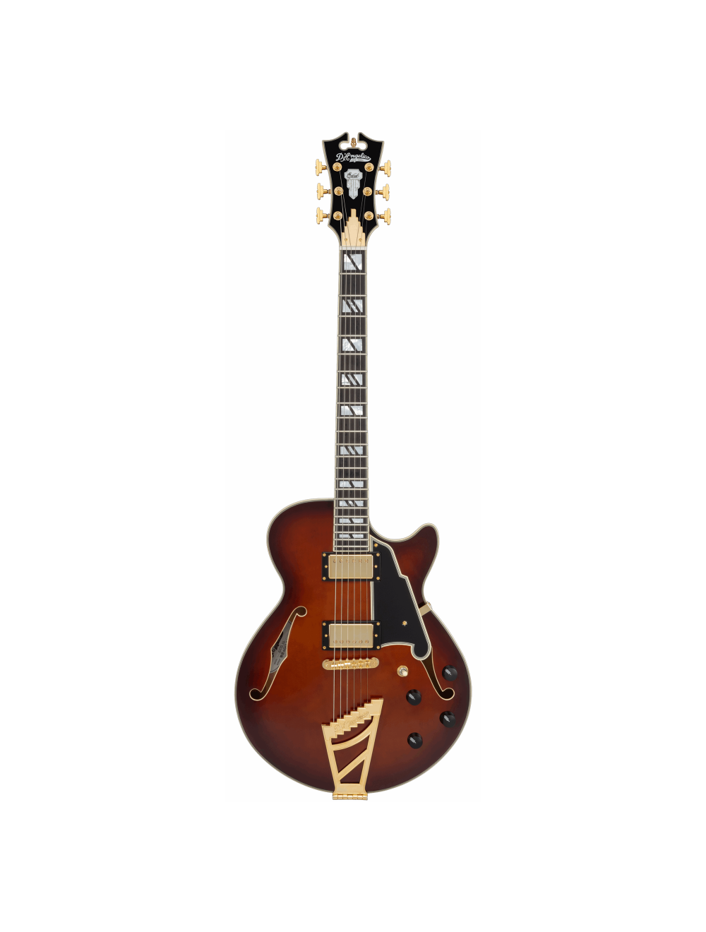 D'Angelico Excel SS Single Cutaway Semi-Hollow - Amaretto Burst - Open Box