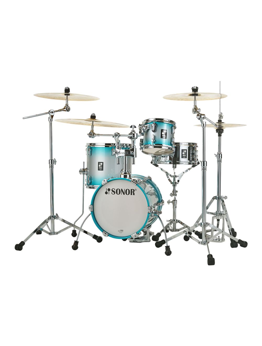 Sonor AQ2 Maple Martini 4-pc Shell Pack w/ 14" Kick - Aqua Silver Burst