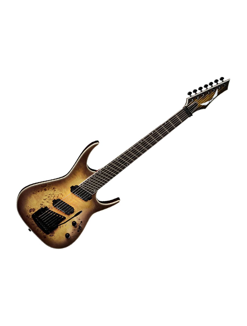 Dean Exile Select 7 Multiscale Kahler Satin Natural Black Burst