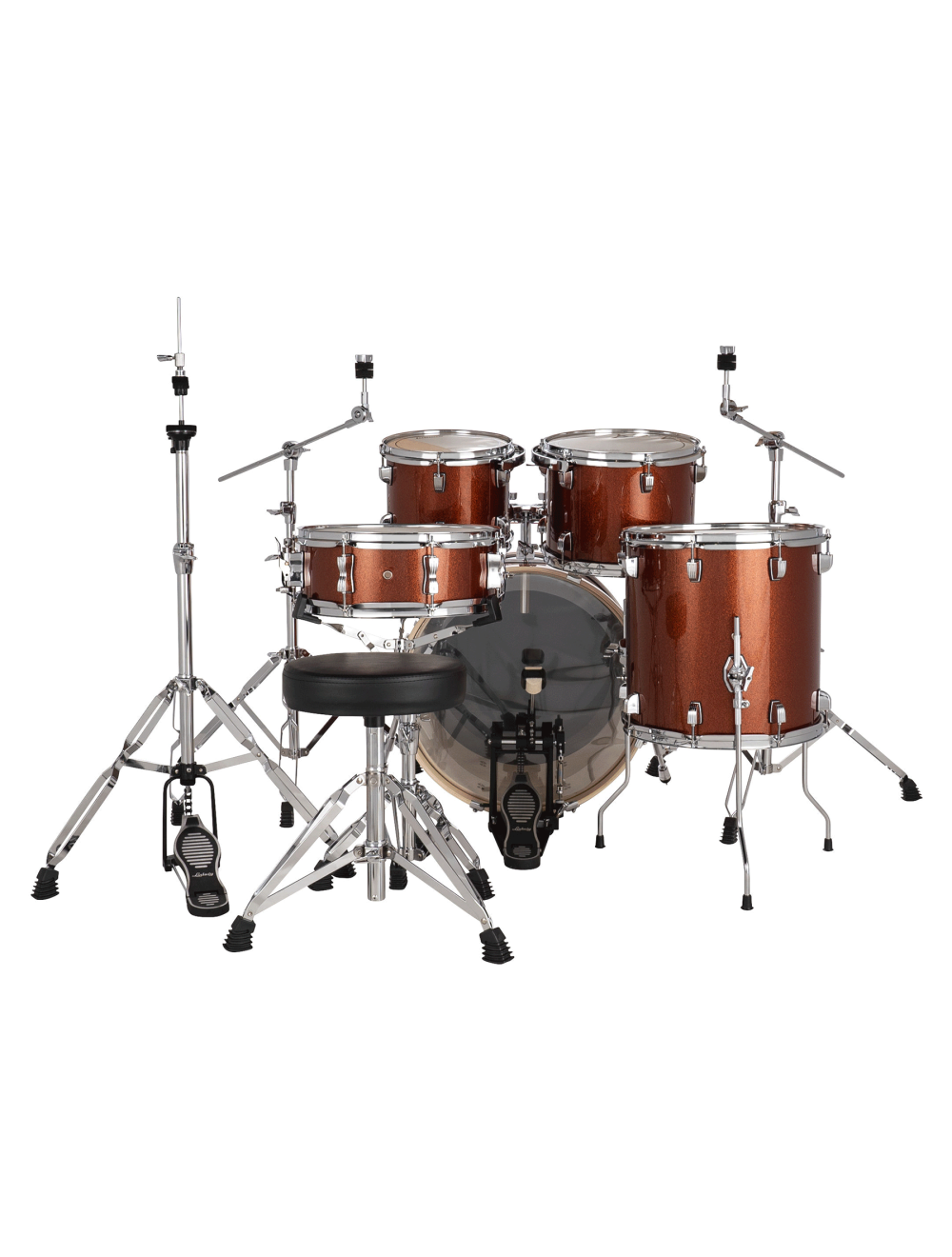 Ludwig Evolution 5-Piece Shell Pack w/20" Kick - Copper Sparkle - Used
