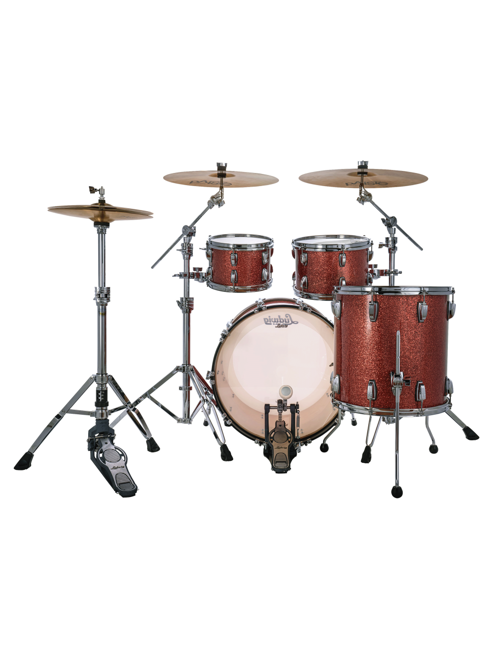 Ludwig Classic Maple Studio 4-pc Shell Pack w/22" Kick - Hybrid Copper Sparkle