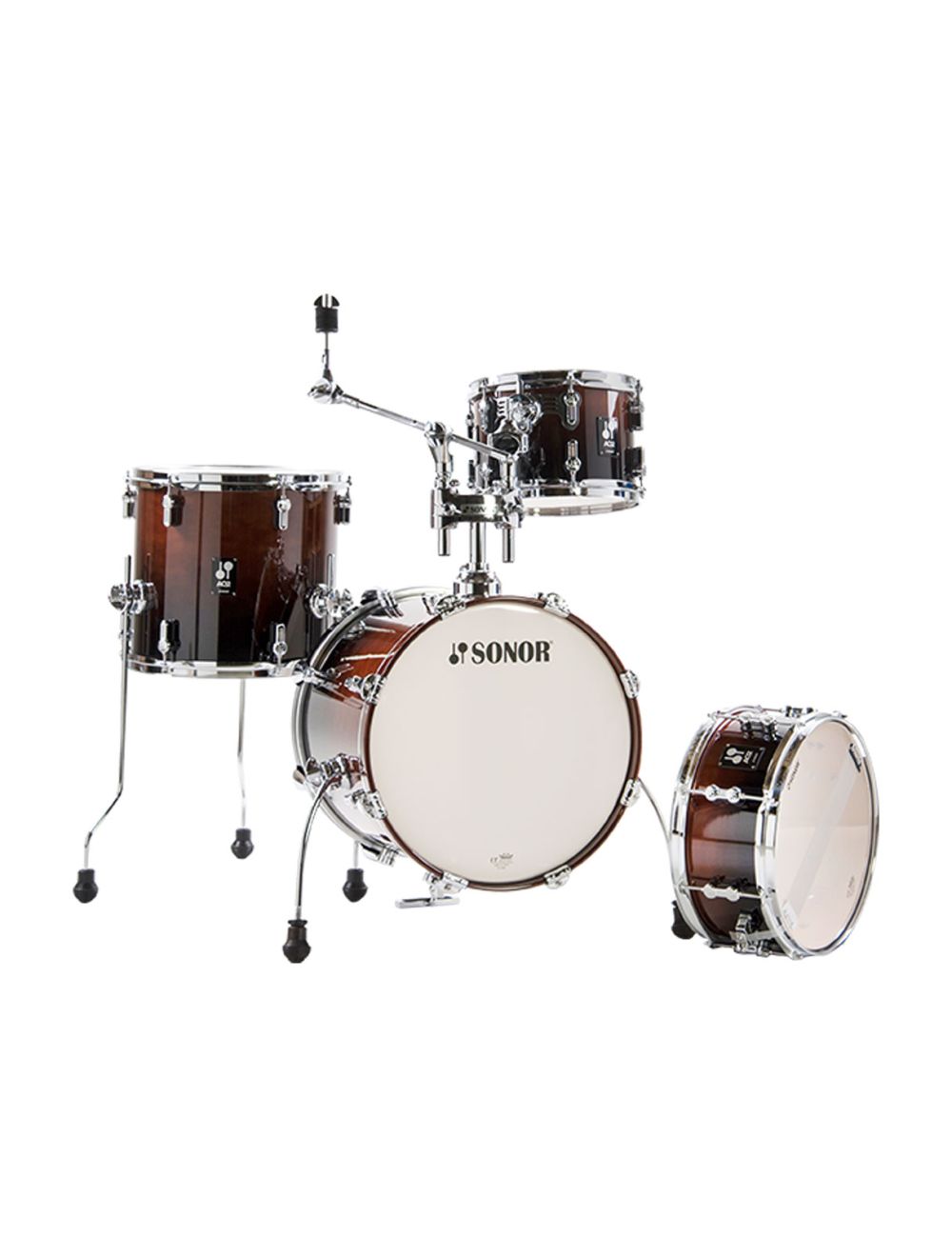 Sonor AQ2 Maple Safari 4-pc Shell Pack w/ 16" Kick - Brown Fade