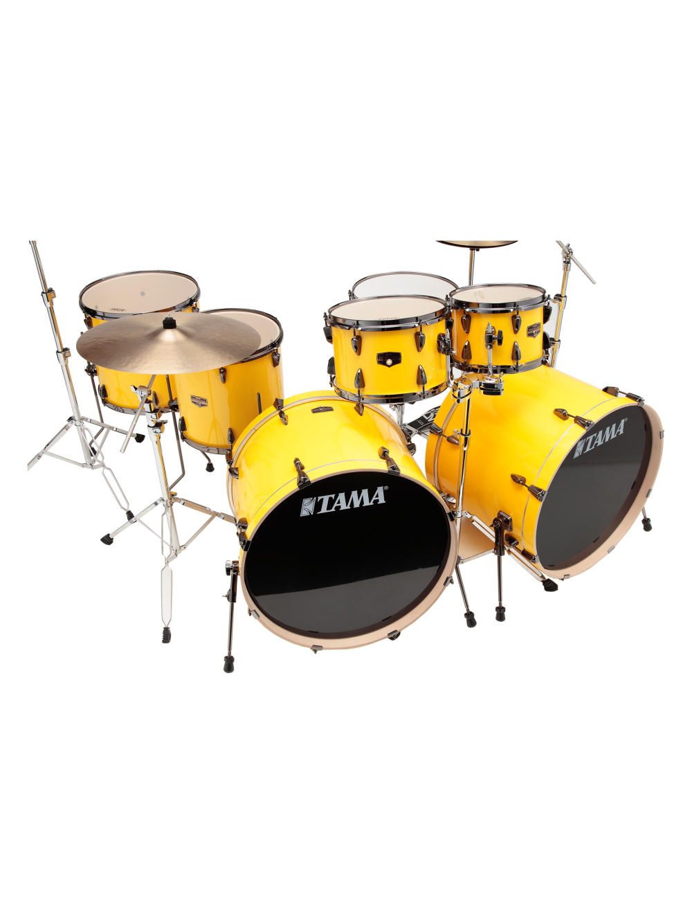 Tama Imperialstar 7-Piece Complete Kit w/ Double 22" Kick - Electric Yellow - Used