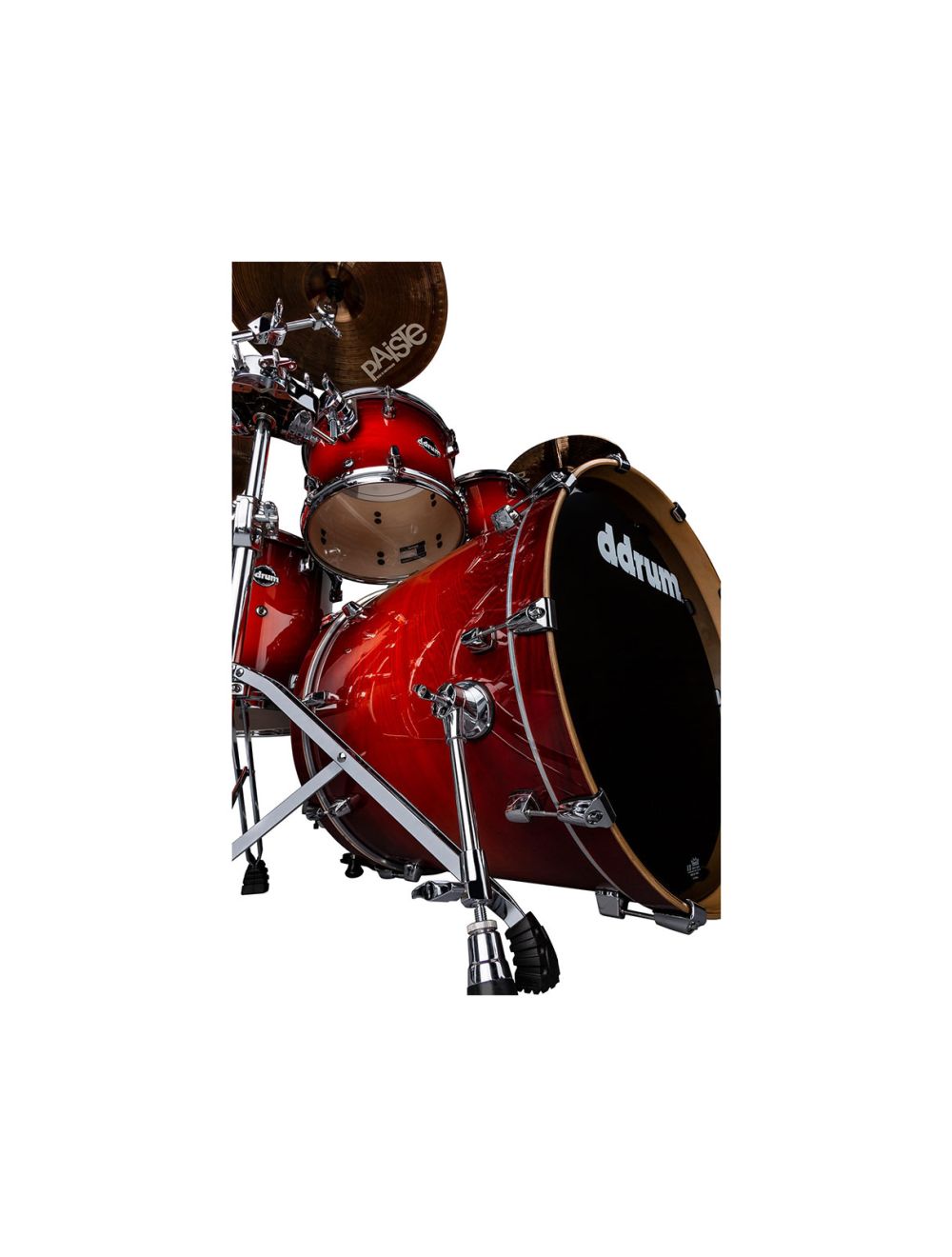 ddrum Dominion Birch 5-Piece Shell Pack - Ash Veneer Red Burst