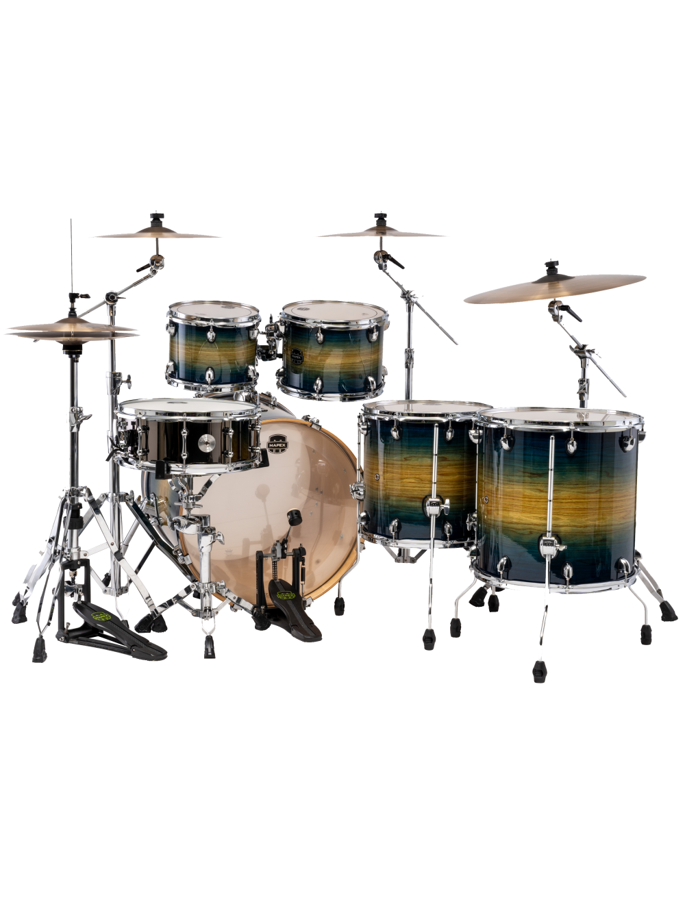 Mapex Armory Studioease 6-Pc Shell Pack w/ 22" Kick - Rainforest Burst