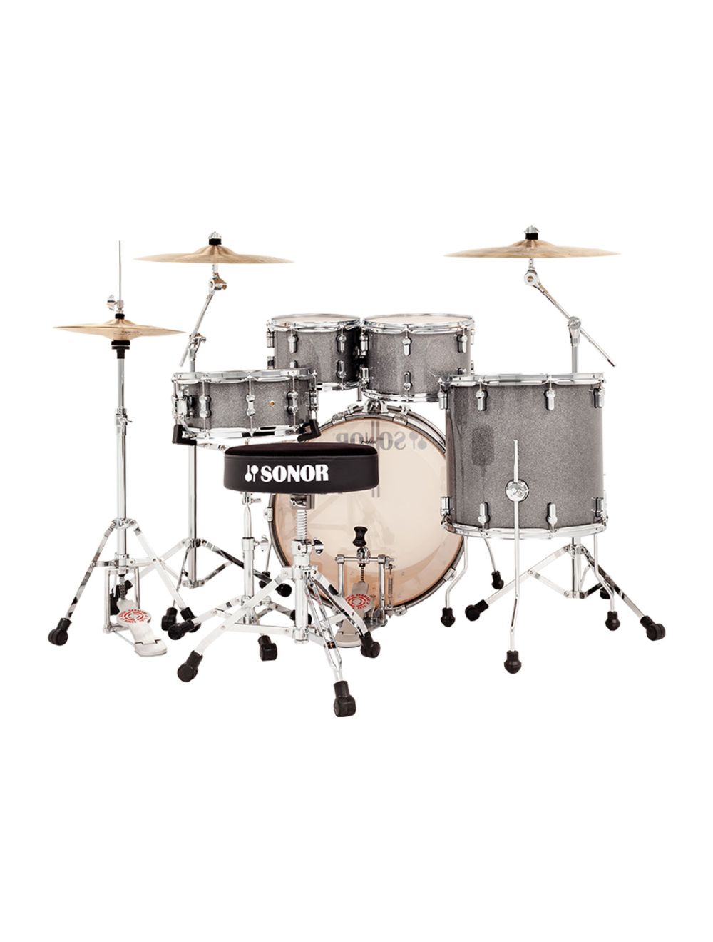Sonor AQ2 Maple Stage 5-pc Shell Pack w/ 22" Kick - Titanium Quartz