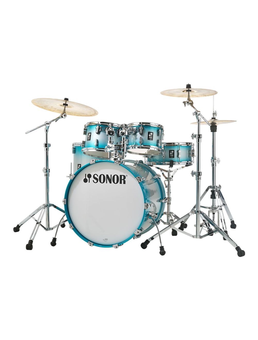 Sonor AQ2 Maple Stage 5-pc Shell Pack w/ 22" Kick - Aqua Silver Burst
