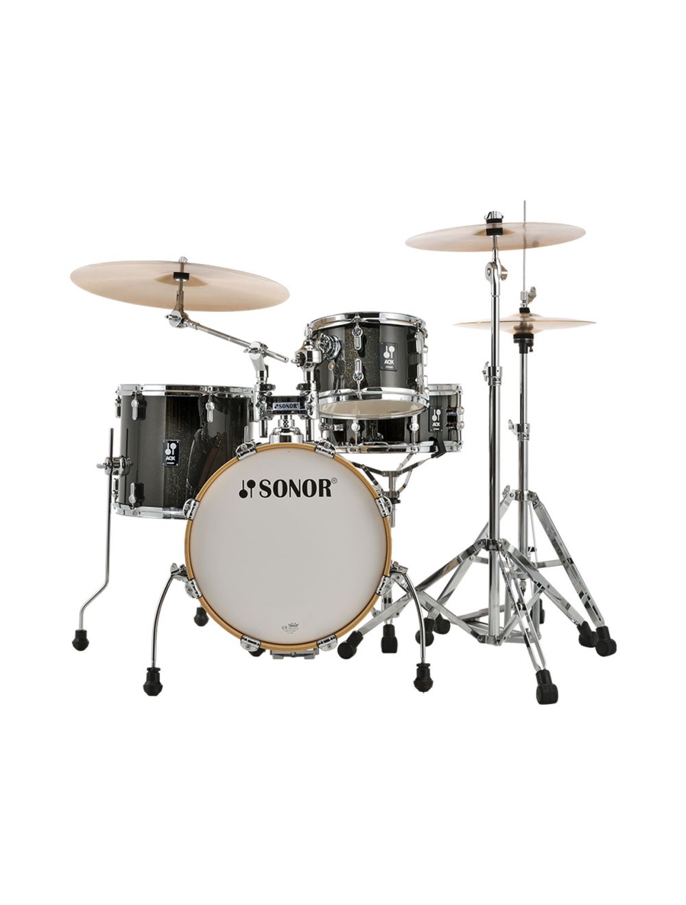 Sonor AQX Jungle 4-pc Shell Pack w/ 16" Kick - Black Midnight Sparkle
