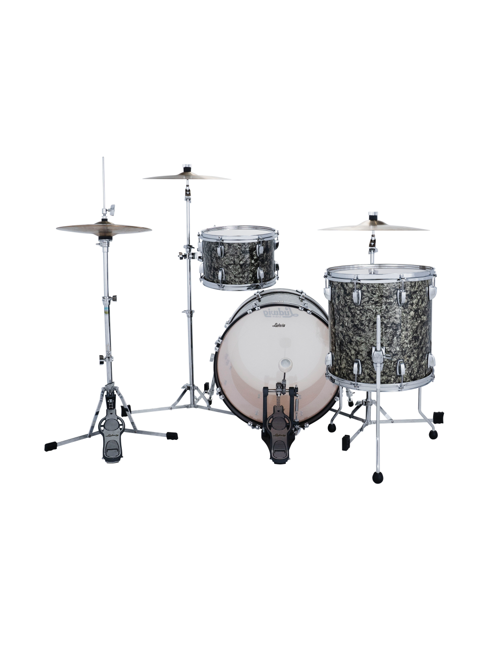 Ludwig Classic Maple Downbeat 3-Piece Drum Kit w/ 20" Kick - Moss Green