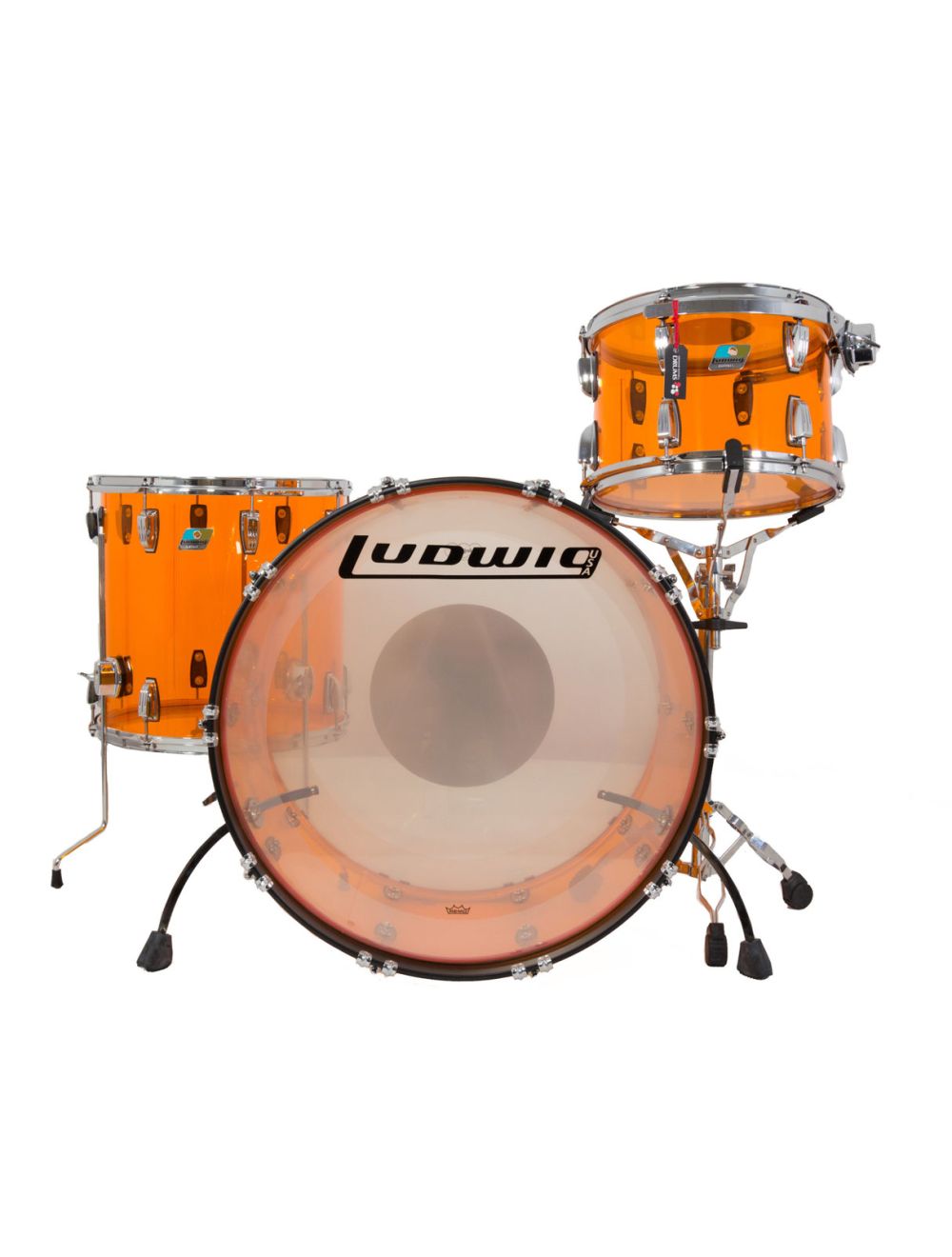 Ludwig Vistalite Pro Beat 3pc Shell Pack w/ 24" Kick - Amber
