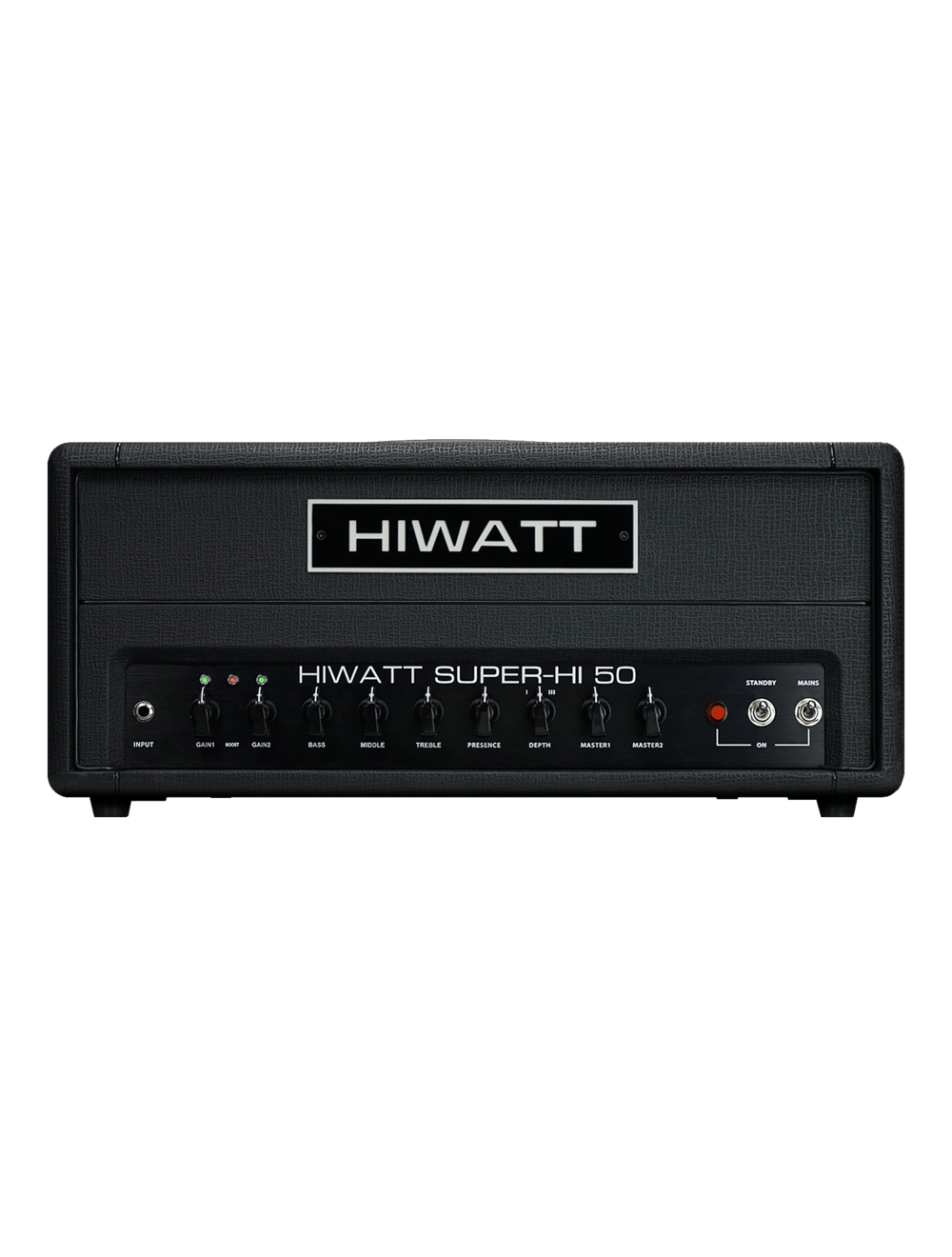 Hiwatt T-Series SUPER-HI 50 50-Watt Hi-Gain Tube Guitar Amplifier Head - Black