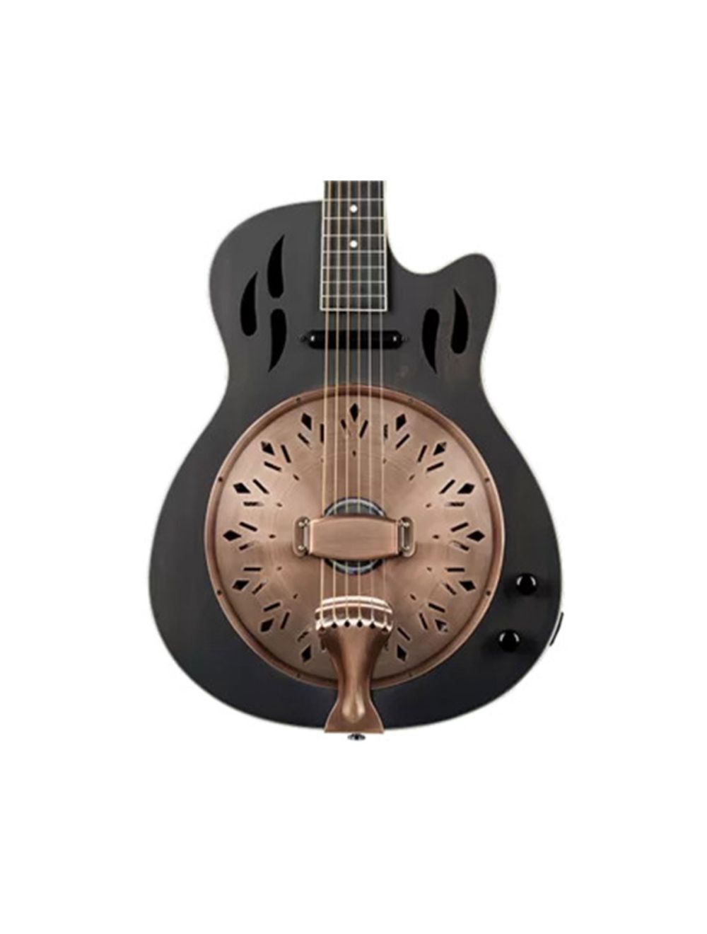 Ortega Guitars RRG40CE-DBK Americana Series A/E Resonator Guitar