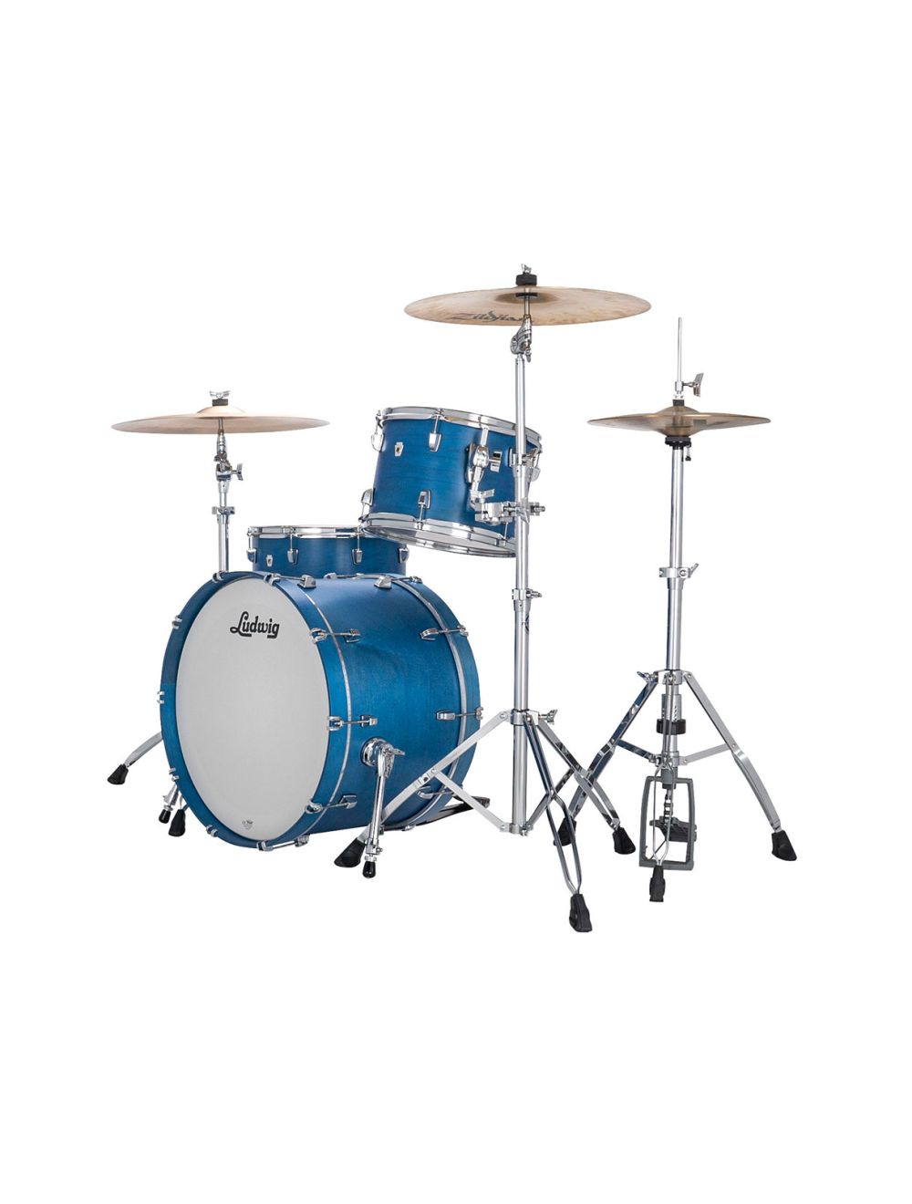 Ludwig Neusonic Fab 3-pc Shell Pack w/ 22" Kick - Royal Blue Stain