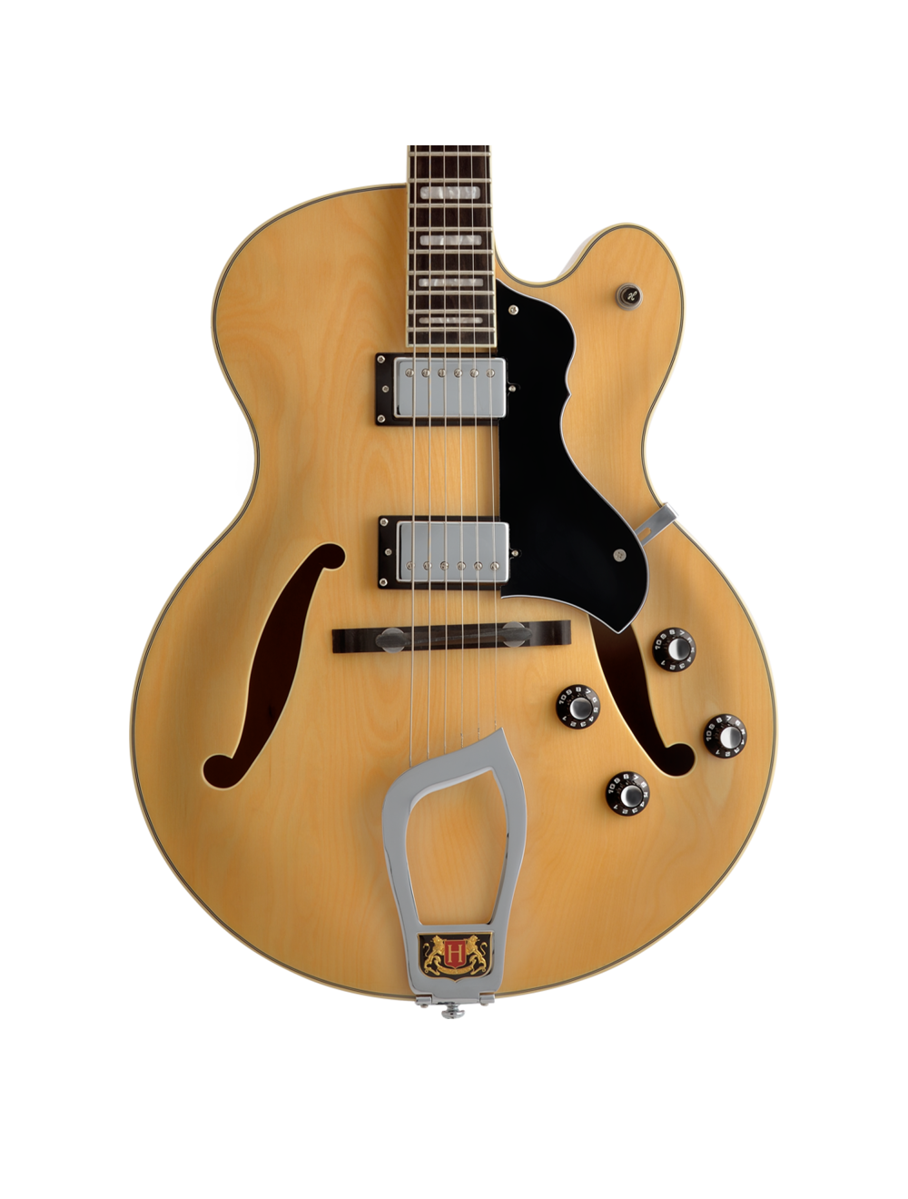 Hagstrom HJ 500 Single Cut Hollow Electric Guitar - Natural