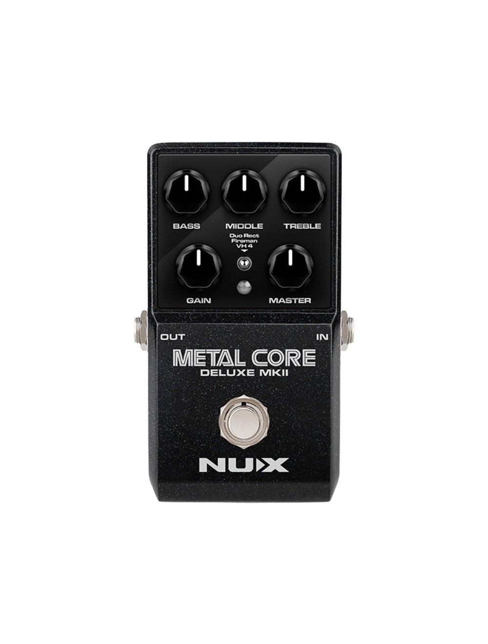 NUX Metal Core Deluxe MKII Hi Gain Distortion Pedal + Gator Patch Cable 3 Pack