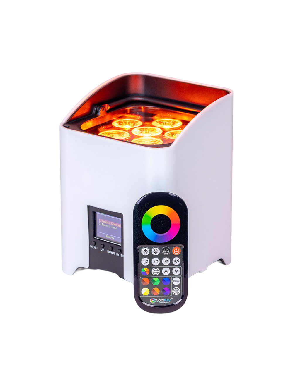 ColorKey MobilePar Pro HEX 6 LED Par Light Bundle - 4-Pack w/ Hardshell Case