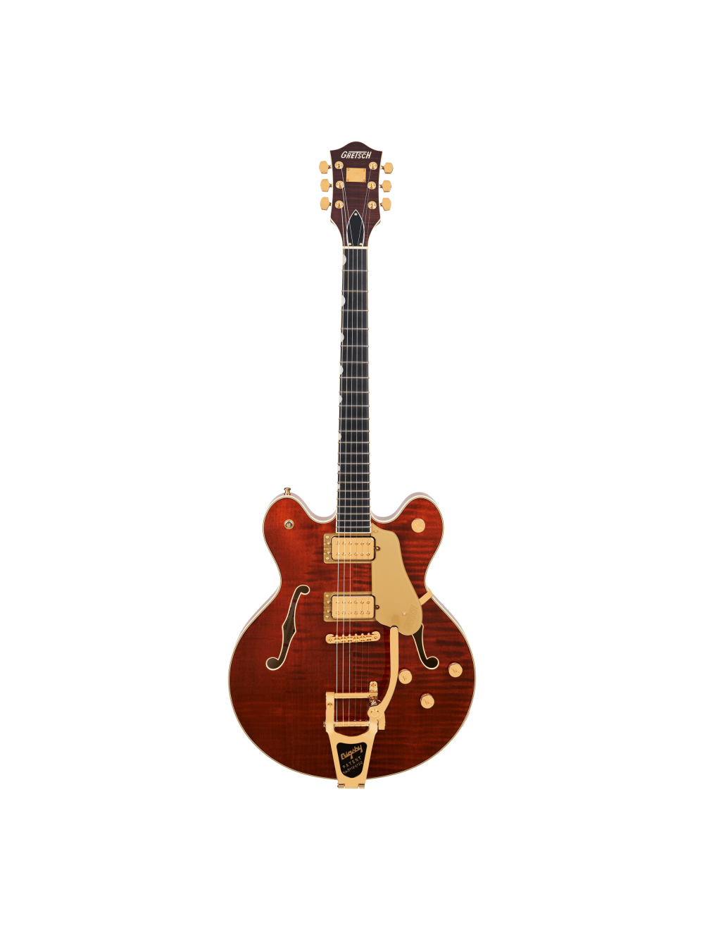 Used Gretsch Broadkaster LX Figured CB w/ String-Thru Bigsby - Bourbon Stain