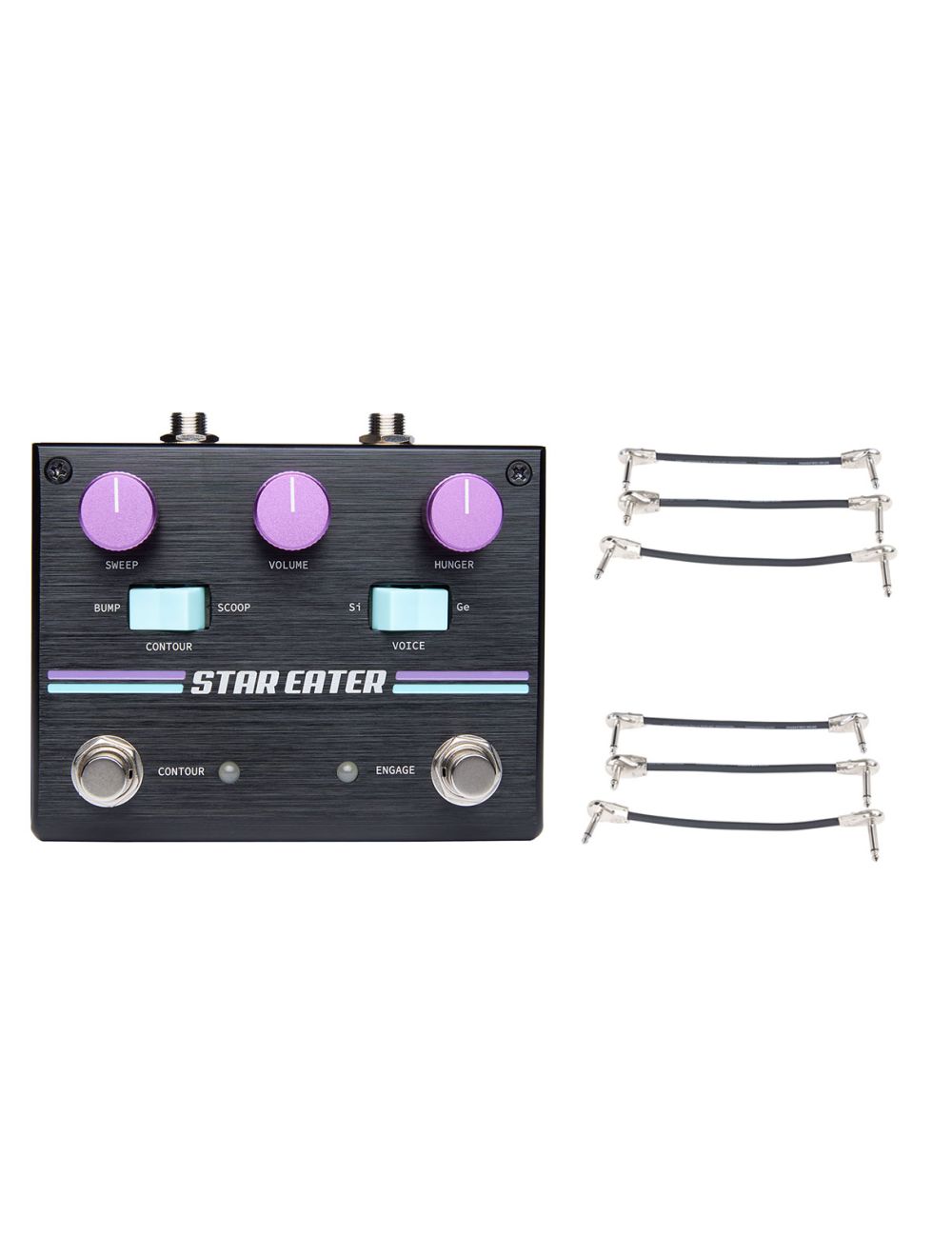 Pigtronix Star Eater Fuzz + 2x Gator Patch Cable 3 Pack