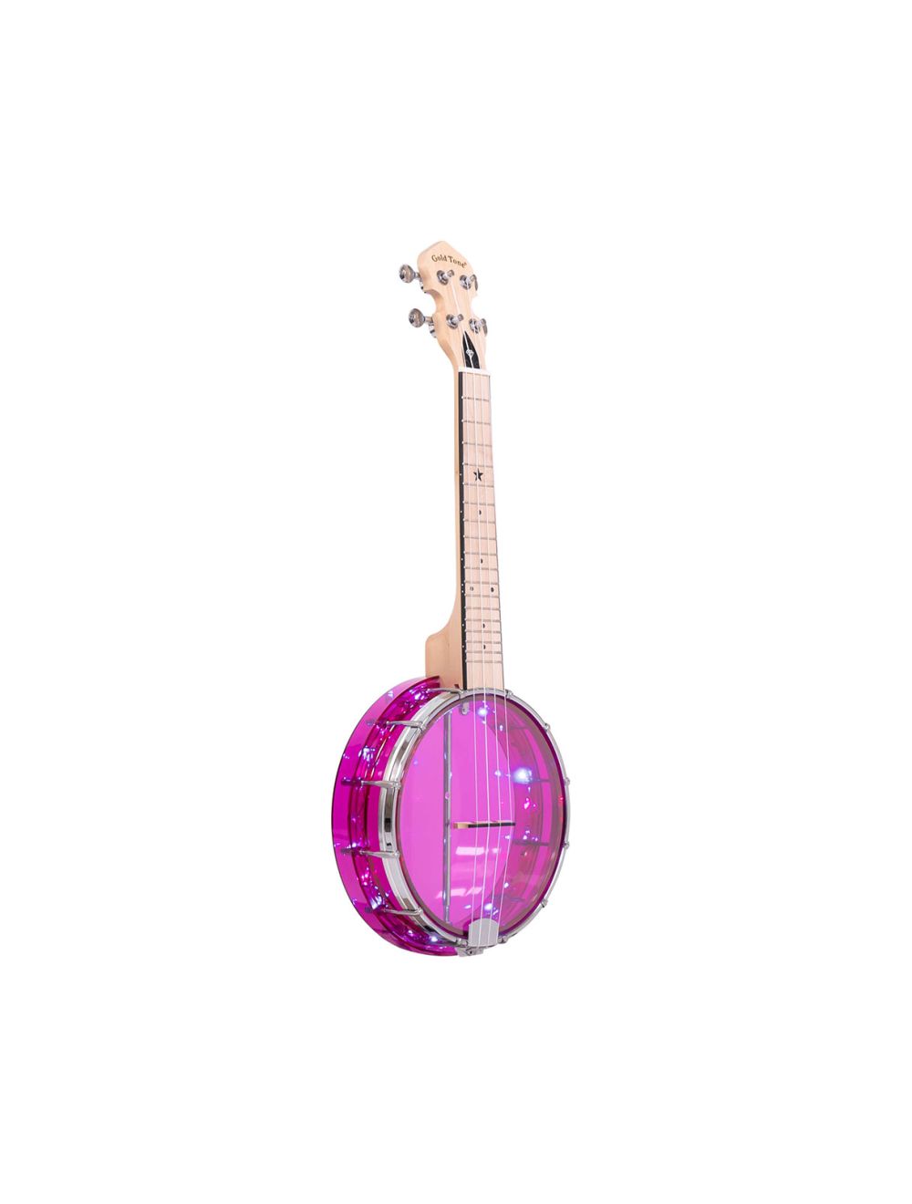 Gold Tone Little Gem Banjo Ukulele Amethyst with Built-In Lights