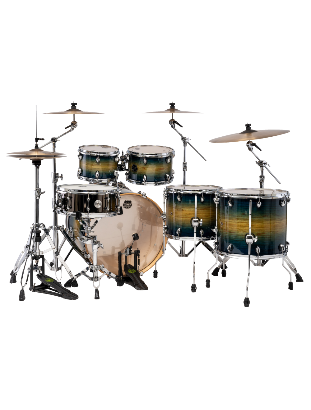Mapex Armory Series Studioease 6-Pc Shell Pack Fast Toms - Rainforest Burst