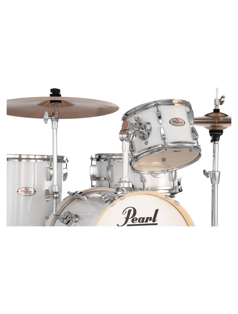 Pearl Midtown 4-piece Shell Pack w/16" Kick + Hardware - Pure White
