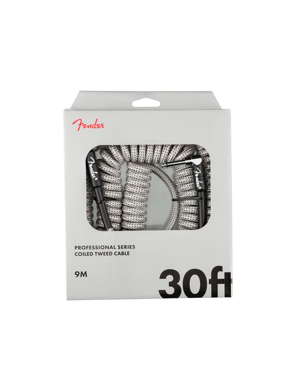 Fender Professional Coil Cable, 30', White Tweed
