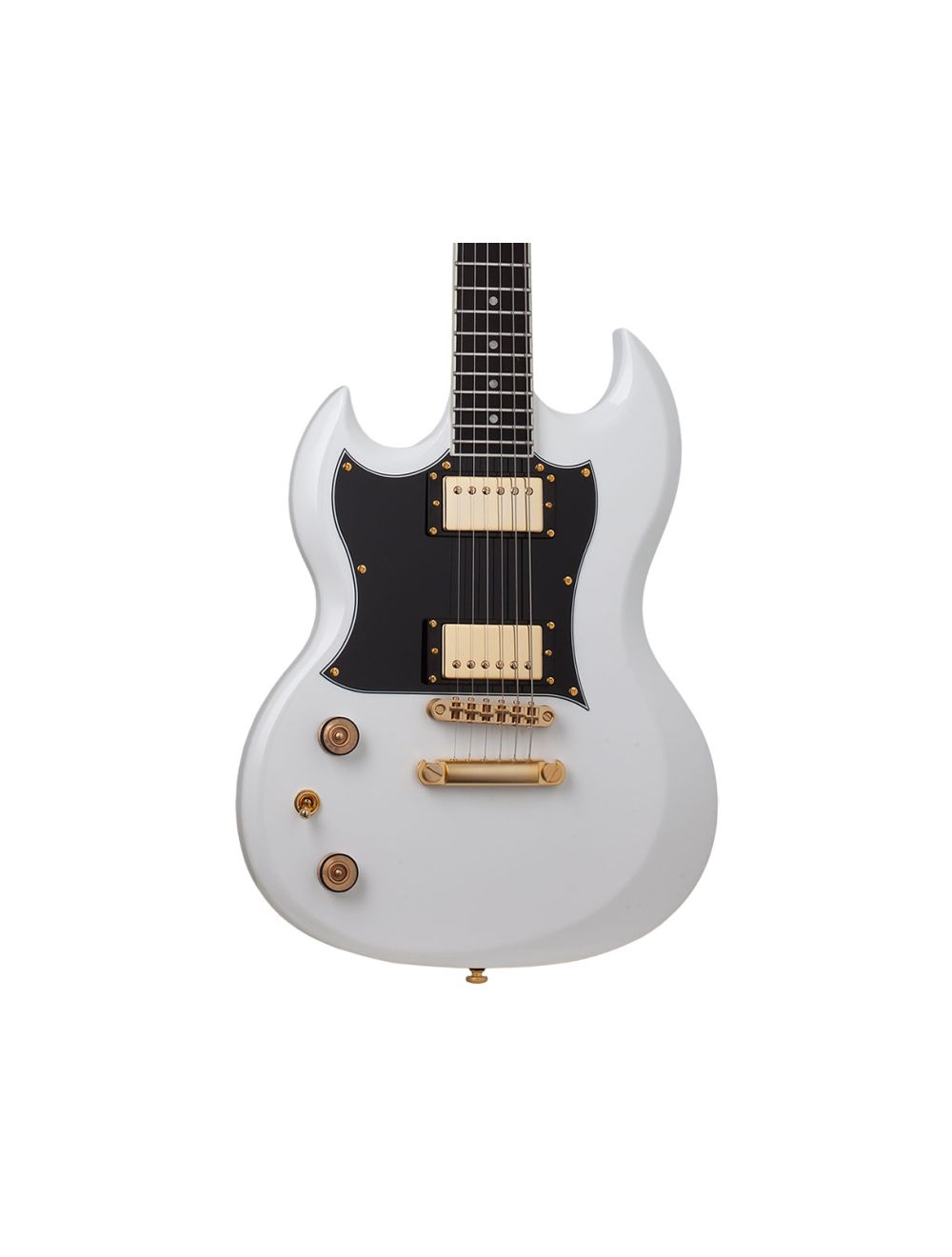 Schecter ZV-H6LLYW66D Left Handed Zacky Vengeance Signature Guitar - Gloss White